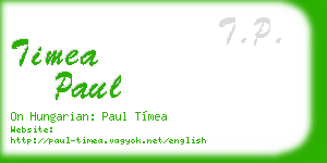timea paul business card